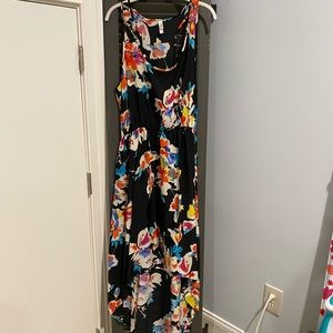 Target Floral Racerback A-Symmetrical Maxi Dress